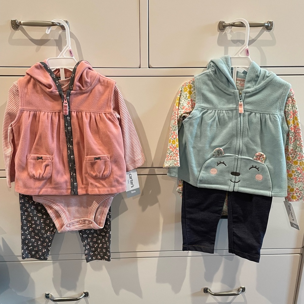 NWT | 2 Carter’s vest outfits | 9M